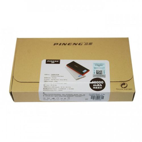 Портативний зарядний пристрій Pineng PN-920 Power Bank 40000 mah з LCD дисплеєм, екраном