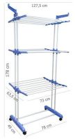 Складная стойка, сушилка для одежды, белья 3 Tiers Garment Rack With Wheels K12-120 металическая Так Удобно Dreamland