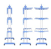 Складная стойка, сушилка для одежды, белья 3 Tiers Garment Rack With Wheels K12-120 металическая Так Удобно Dreamland