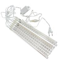 Вулична Led Гірлянда Meteor 8шт Метеоритний дощ RGB танучі бурульки кольорова, падаючий сніг 60см мульти Бурулька