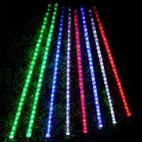 Вулична Led Гірлянда Meteor 8шт Метеоритний дощ RGB танучі бурульки кольорова, падаючий сніг 60см мульти Бурулька