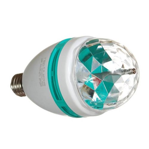 Світлодіодна обертається LED лампа для вечірок Ly-399 Диско лампочка E27 з патроном в розетку 220V