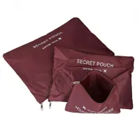 Набір дорожніх сумок органайзерів Secret Pouch 6 штук Бордові, чохли мішки для зберігання одягу у валізі, водонепроникні для подорожей laundry