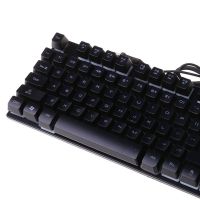 USB дротова геймерська комп'ютерна клавіатура Landslides KR - 6300 з RGB Led підсвічуванням ATLANFA AT-6300, повнорозмірна мембранна Чорна