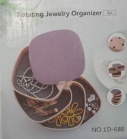 Обертова скринька органайзер Rotatable Jewellery Organizer LD-688 для зберігання ювелірних прикрас 4 Відділення з дзеркалом, Футляр для біжутерії