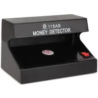 Ультрафиолетовый автоматический детектор валют Money Detector AD-118AB AC-220v, УФ лампа для быстро проверки денег купюр работающий от сети Черный