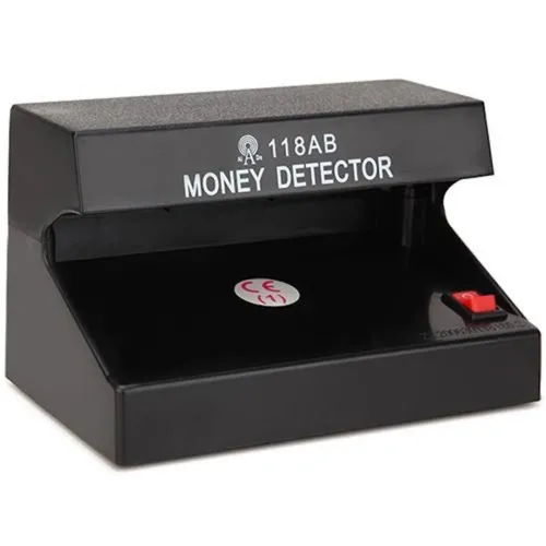 Ультрафиолетовый автоматический детектор валют Money Detector AD-118AB AC-220v, УФ лампа для быстро проверки денег купюр работающий от сети Черный