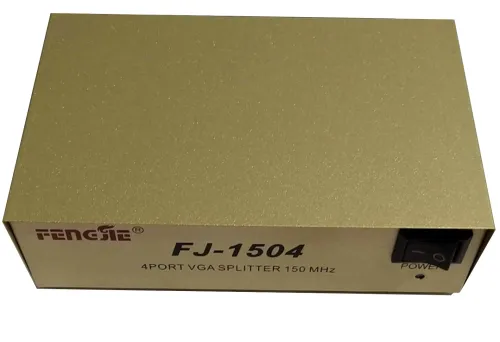 Сплиттер VGA KV-FJ1504A Splitter, Коммутатор 150MHz 4 Port Четыре порта с адаптером разветвитель VGA