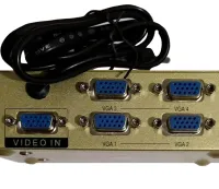 Сплиттер VGA KV-FJ1504A Splitter, Коммутатор 150MHz 4 Port Четыре порта с адаптером разветвитель VGA