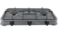 Настільний газовий таганок Domotec MS-6603 на 3 конфорки переносна трьохконфорочна газова плита настільна варильна поверхня для балонного газу