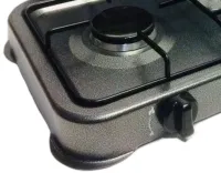 Настільний газовий таганок Domotec MS-6603 на 3 конфорки переносна трьохконфорочна газова плита настільна варильна поверхня для балонного газу