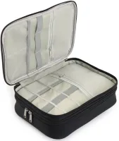 Дорожня сумка органайзер Travel Digital Bag для зберігання кабелів, зарядок повербанка, багатофункціональний бокс для цифрових аксесуарів Чорний