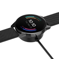 Магнітний зарядний пристрій IS7 Charging Line для Smart Watch T500, Магнітна USB зарядка 37мм 2-конектора для зарядки смарт годинників Чорна