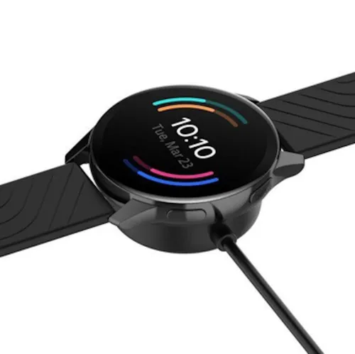 Магнітний зарядний пристрій IS7 Charging Line для Smart Watch T500, Магнітна USB зарядка 37мм 2-конектора для зарядки смарт годинників Чорна