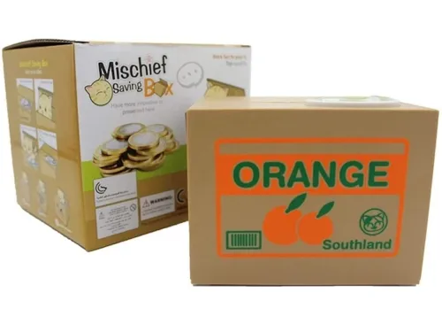 Дитяча інтерактивна скарбничка хитрий котик Mischief Saving Box на батарейках Скарбничка-сейф для грошей кіт злодюжка в коробці забирає монетку лапою