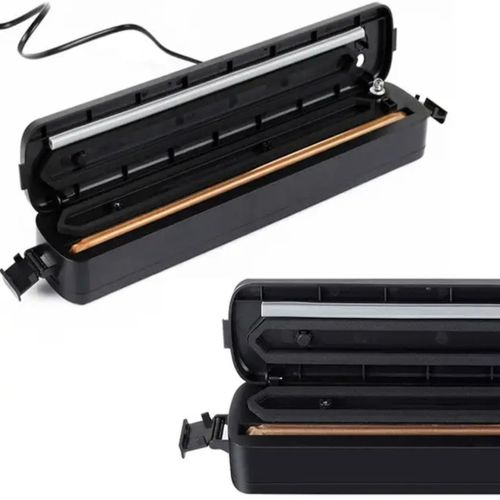 Вакуумный упаковщик пакетов New Vacuum Sealer LP-11 автоматический вакууматор, аппарат вакуумайзер для упаковки и хранения еды, продуктов Черный