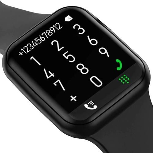 Розумні наручні смарт годинник Smart Watch F21 Black голосовий виклик, функції фітнесу та здоров'я Bluetooth з бездротовою зарядкою IOS Android чорні