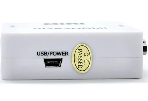 Конвертер переходник VGA на HDMI активный адаптер со звуком и внешним питанием VGA-HDMI Аудио вход 3.5 mm Converter Mini 1080P