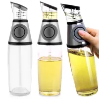 Кухонний дозатор для масла NBZ Press and Measure, скляна пляшка для масла і оцту Oil Dispenser, натискний диспенсер для рідких продуктів 500 мл