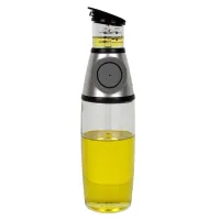 Кухонний дозатор для масла NBZ Press and Measure, скляна пляшка для масла і оцту Oil Dispenser, натискний диспенсер для рідких продуктів 500 мл