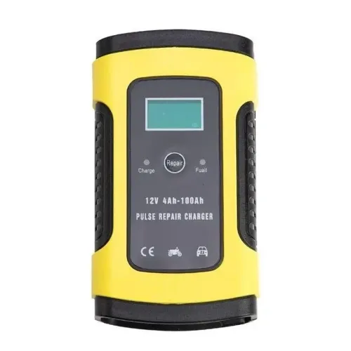 Автоматическое зарядное устройство Foxsur 12V 5Ah для автомобильных аккумуляторов 4-100Ah, универсальное пускозарядное устройство