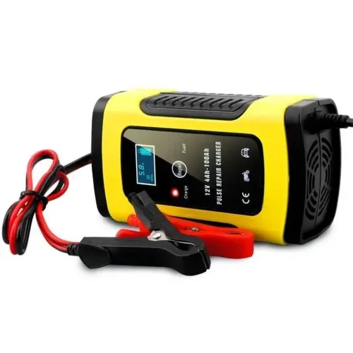 Автоматическое зарядное устройство Foxsur 12V 5Ah для автомобильных аккумуляторов 4-100Ah, универсальное пускозарядное устройство