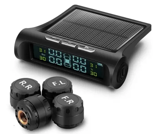 Внешние датчики давления в шинах универсальные TPMS+SOLAR система контроля и температуры давления в шинах с солнечной панелью и цифровым ЖК-дисплеем, 