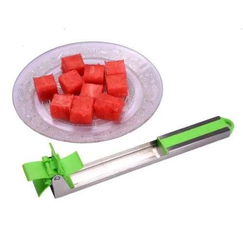 Ніж слайсер для нарізки кавуна і дині Sunroz Watermelon Slicer, кухонне пристосування для різання кубиками фруктів у формі млина, Арбузорезка