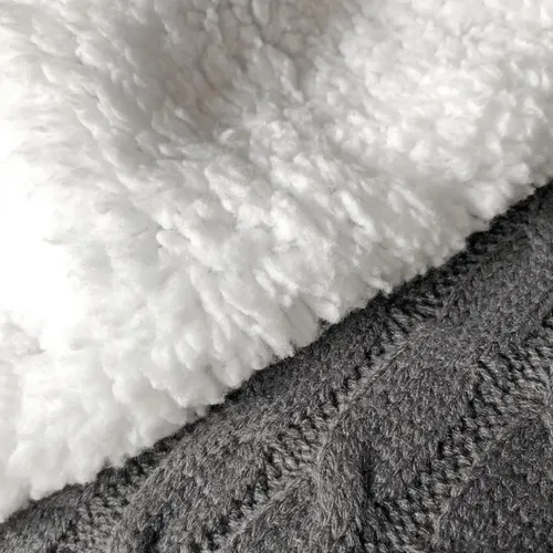 Зимняя двухсторонняя безрукавка шарф с карманами Huggle Pocket Scarf на флисе, Мягкий домашний плюшевый шарф жилетка на пуговицах Серый
