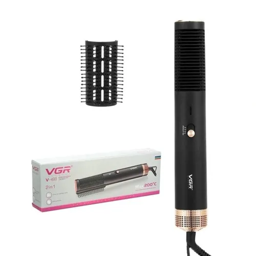 Фен щетка выпрямитель VGR V-490 Hair Dryerhot Air Comb для сушки и укладки любого типа волос горячим воздухом 2 в 1, Стайлер расческа 1200W
