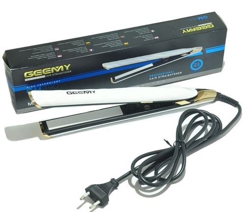 Утюжок випрямляч для волосся Geemy GM-490, Професійна керамічна плойка Вирівнювач Gemei для укладання з дисплеєм і регулюванням температури