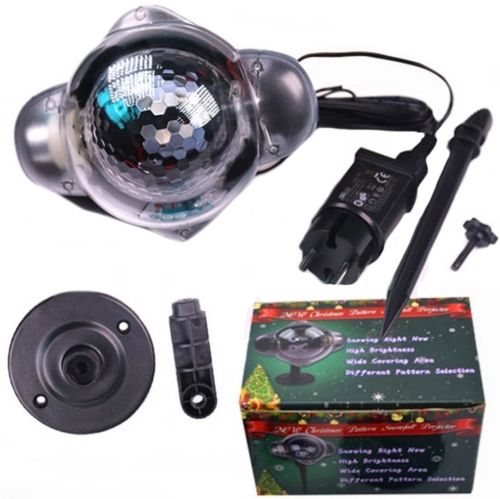Вуличний лазерний LED проектор Christmas Snowfall Projector WL-808 снігопад з пультом, Світлодіодний Новорічний дискошар, Новорічна Вулична підсвітка 