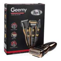 Акумуляторна чоловіча електробритва, машинка, тример Gemei GM-595 Hair Trimmer для бороди і носа, універсальний набір 3 в 1 для стрижки волосся Gemmy
