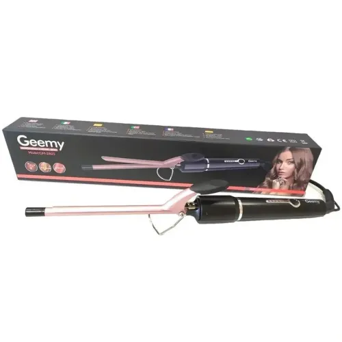 Професійна тонка плойка GEMEI GM-2825 ceramic pro 9мм для дрібних кучерів, Афроплойка з турмаліновим покриттям, щипці для завивки волосся Gemmy