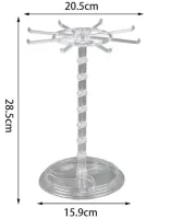 Обертається підставка тримач 1 Tier Jewelry Rack AND944 для зберігання ювелірних виробів 1 рівень, тримач для демонстрації браслетів і ключів