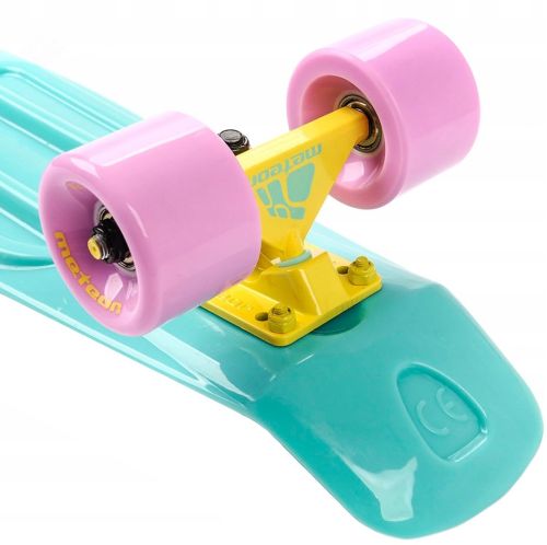 Детский городской мини скейт Пенни Борд Penny My Go Fish Skateboards Mint 22", Скейтборд MS-0848 со светящимися колесами для детей и подростков