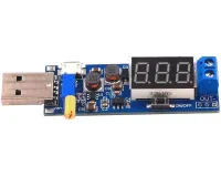 Універсальний понижуючий підвищуючий перетворювач USB WX - 6423 DC-DC 3.5-12V 1.2-24V Модуль перетворення напруги 3.5-12В 1.2 - 24В з вольтметром