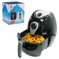 Аерофритюрниця мультипіч Domotec Airfryer Ms-3220 4.5 л з функцією аерогрилю для приготування їжі без масла 1300W, безмаслянная фритюрниця Чорна