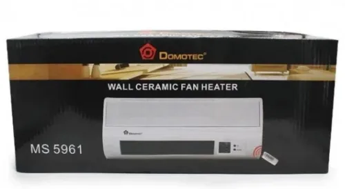 Настінний електричний тепловентилятор Domotec MS-5961 з пультом 2000W Керамічний обігрівач на стіну теплова завіса Домотек MS 5961 з таймером