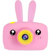 Детский аккумуляторный фотоаппарат DVR Baby Camera XL-500R зайчик, Детская цифровая камера 7688 600mAh, Цифровой фотоаппарат для детей Розовый