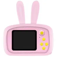 Детский аккумуляторный фотоаппарат DVR Baby Camera XL-500R зайчик, Детская цифровая камера 7688 600mAh, Цифровой фотоаппарат для детей Розовый