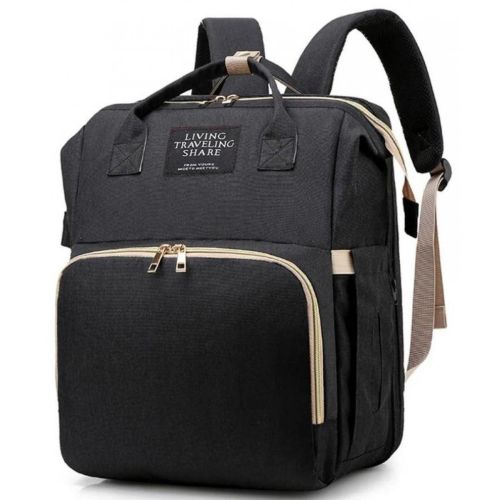 Сумка рюкзак ліжечко для мам 3 в 1 Living Traveling Share R053 Baby Travel Bed-Bag Black Чорний