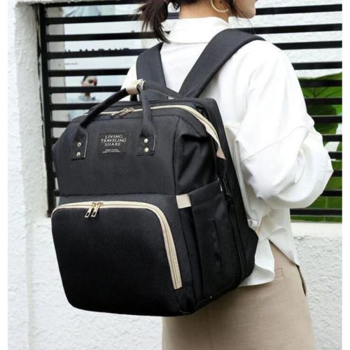 Сумка рюкзак ліжечко для мам 3 в 1 Living Traveling Share R053 Baby Travel Bed-Bag Black Чорний