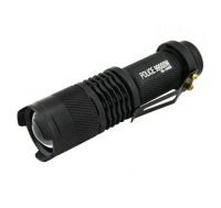 Ручний міні ліхтарик з лінзою Bailong BL-8468 99000w кишеньковий Світлодіодний ліхтар Supretto X-Balog з функцією зума Чорний
