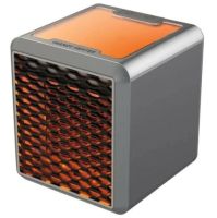 Керамічний інфрачервоний обігрівач Handy Heater Pure Warmth RD-08 1200W, настільний тепловентилятор c LED підсвічуванням, електрообігрівач Чорний