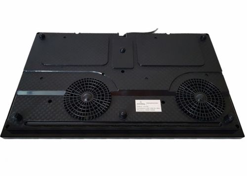 Індукційна настільна електроплита на 2 конфорки Crownberg CB1328 4000w, двоконфорочна електрична плита з дисплеєм і таймером 4000 Вт Чорна