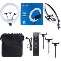 Кільцева LED лампа Ring Fill Light RL - 18 55W з пультом і сумкою 46 см 18 " без штатива Професійна студійна Світлодіодна, m-45 45 см
