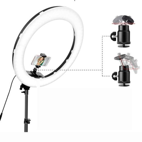 Кільцева LED лампа Ring Fill Light RL - 18 55W з пультом і сумкою 46 см 18 " без штатива Професійна студійна Світлодіодна, m-45 45 см