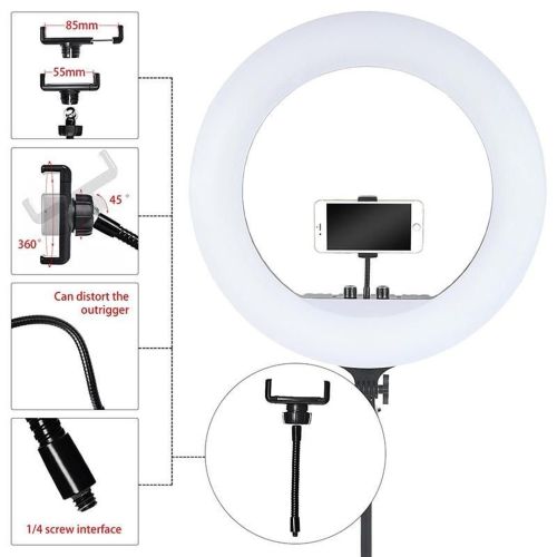 Кольорова кільцева LED лампа Soft Ring Light RGB MJ18 45 см 18 " студійна Світлодіодна різнобарвна лампа для блогера MJ45, MJ-450