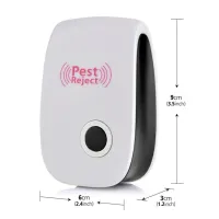 Ультразвуковий відлякувач комах і гризунів Electronic Pest Reject Repeller пристрій для знищення мишей тарганів, комарів прилад в розетку